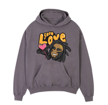 Load image into Gallery viewer, Show Love | Receive Love Oversized Pigment Grey hoodie
