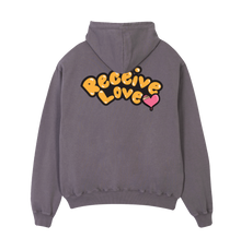 Load image into Gallery viewer, Show Love | Receive Love Oversized Pigment Grey hoodie
